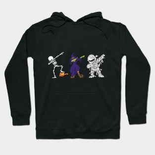 halloween dabbing team mummy witch skeleton pumpkin Hoodie